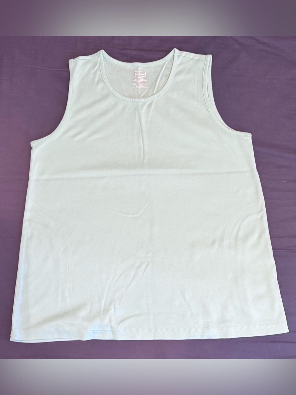 L.L.Bean Pima Cotton Tank Top Green Size L Large